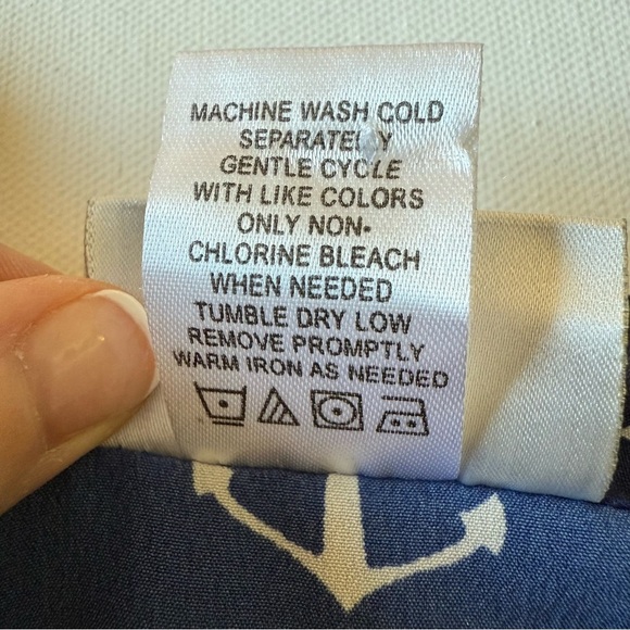 Oh! Momma Blue & White Maternity Nautical Dress Long Shirt Short Sleeves 2/$25 - Picture 4 of 8